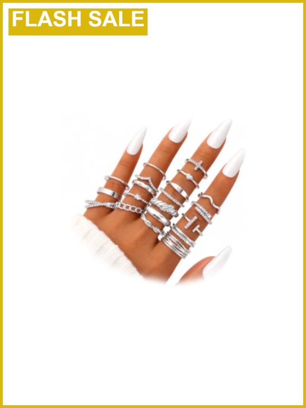 Stackable Rings Set Midi Knuckle Statement Layered Jewelry Gift